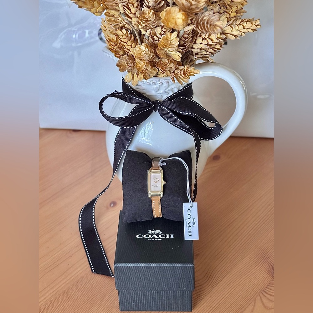 NWT Coach Cadie Watch (Ivory/Brown/MOP) - 17.5mm x 28.5mm